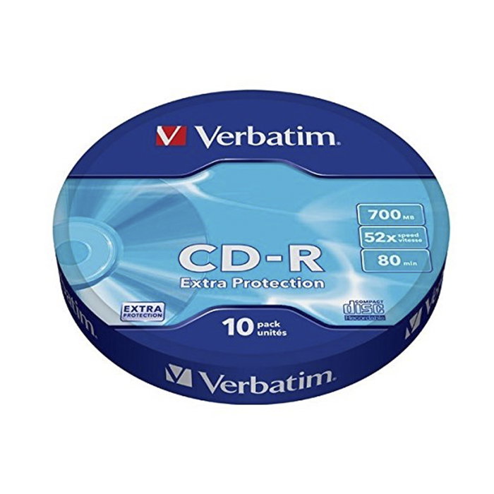 Verbatim CD-R Datalife 700MB 52x Tarrina de 10 unidades